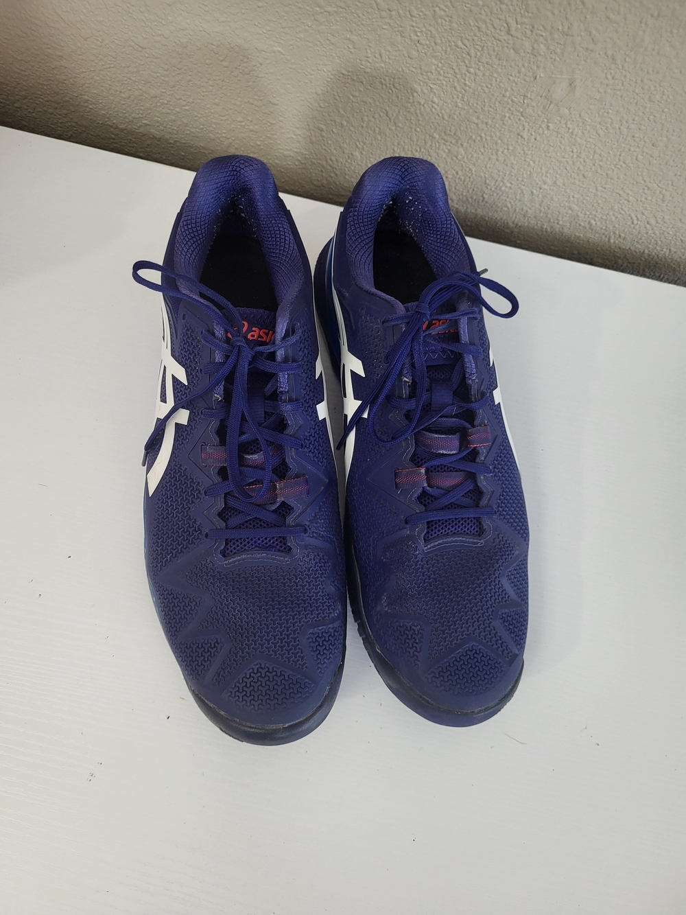 Asics Gel Resolution 8 Clay Tennis Shoes Mens Size 13 Blue Pickleball Sneakers